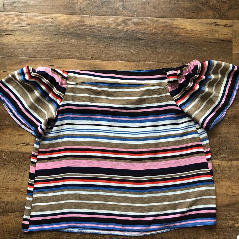Off the Shoulder Multicolored Top